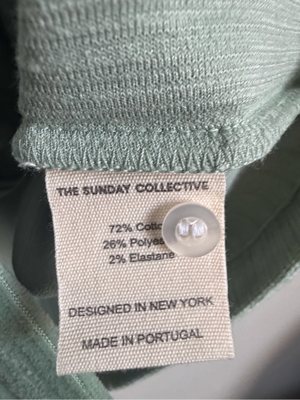 The Sunday Collective Ribbed Button Front Shirt Green Bay 8-9Y NWT Portugal - Picture 6 of 7